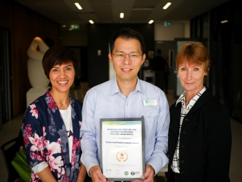 Waitematā DHB FLS Clinical Nurse Specialist Julia Spinley, Dr David Kim and Clinical Nurse Speicalist Michelle Cowley